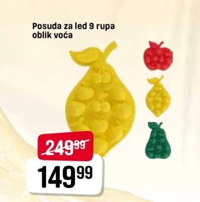 Posuda za led 9 rupa oblik voća