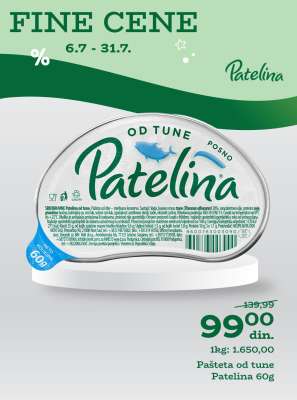 Pašteta od tune Patelina , 60g