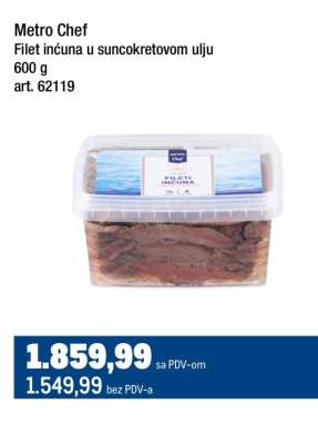 Metro Chef Filet inćuna u suncokretovom ulju