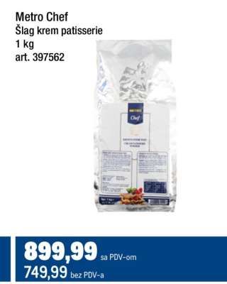 Metro Chef Šlag krem patisserie