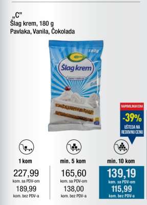 Šlag krem, 180 g