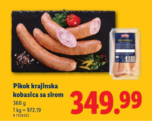 Pikok Krajinska kobasica sa sirom