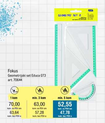 Fokus Geometrijski set Educa GT3
