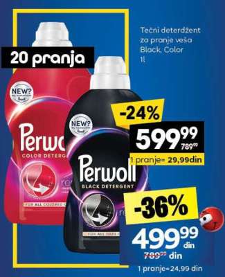Tečni deterdžent za pranje veša Black, Color 1l