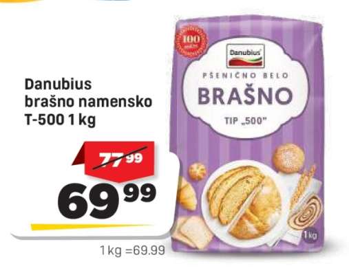Danubius brašno namensko T-500 1 kg