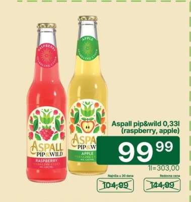 Aspall pip&wild 0,33l (raspberry, apple)