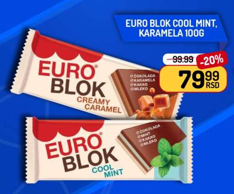 EURO BLOK Cool Mint, Karamela 100g