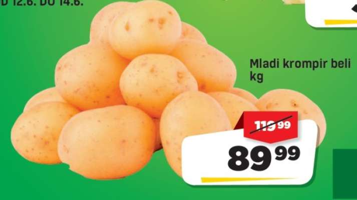 Mladi krompir beli kg
