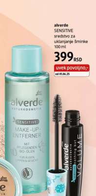alverde SENSITIVE sredstvo za uklanjanje šminke 100 ml