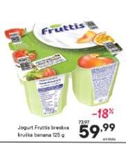 Jogurt Fruttis breskva krutika banana 125 g
