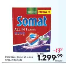 Deterdžent Somat all in one extra, 75 komada