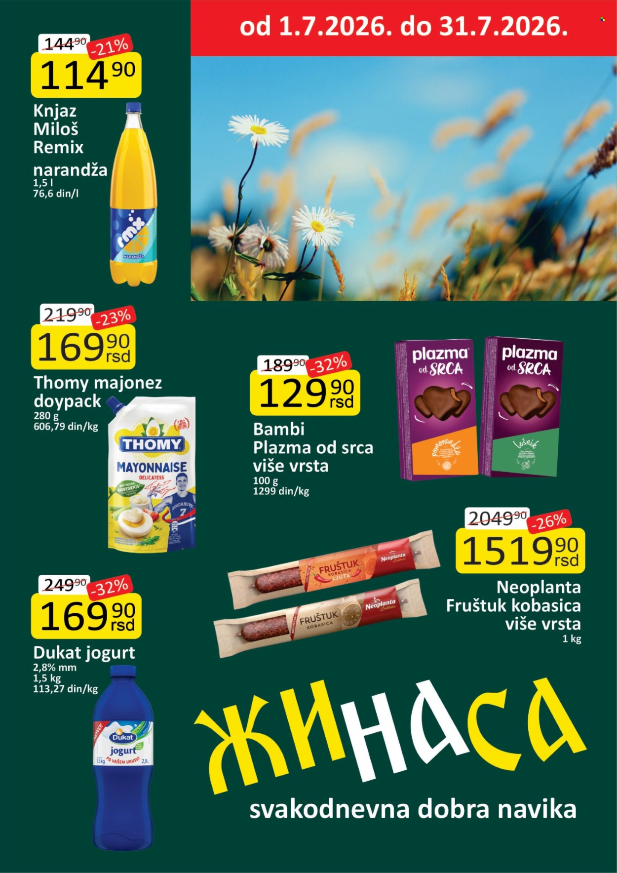 ŽINASA katalog  - 01.07.2026 - 31.07.2026. Stranica 1