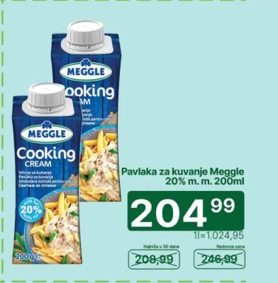 Pavlaka za kuvanje Meggle 20% m.m. 200ml