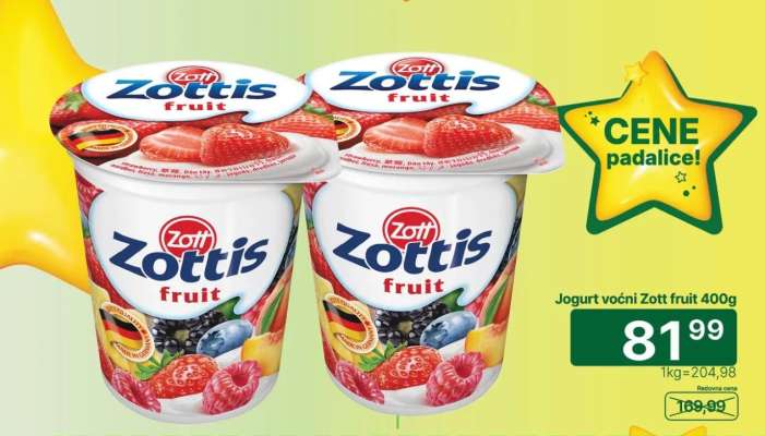 Jogurt ovocní Zott fruit 400g