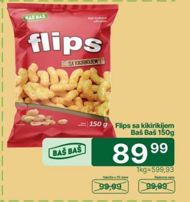 Flips sa kikirikijem Baš Baš 150g