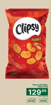 Flips sa kikirikijem Clipsy 220g