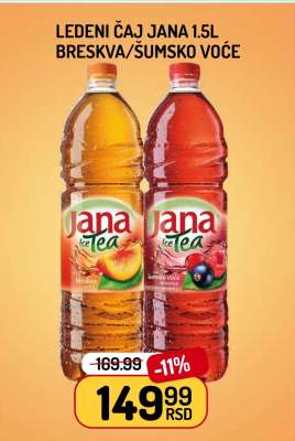 Ledeni čaj Jana 1.5L breskva/šumsko voće