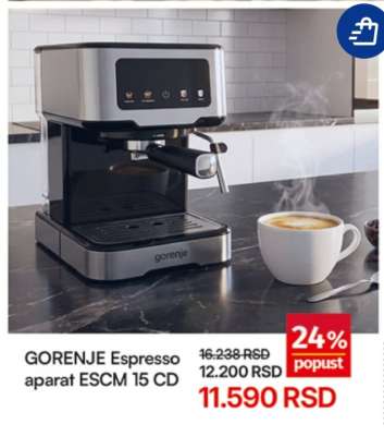 GORENJE Espresso aparat ESCM 15 CD