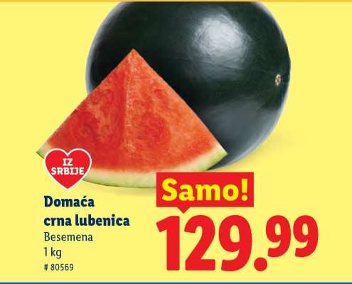 Domaća crna lubenica