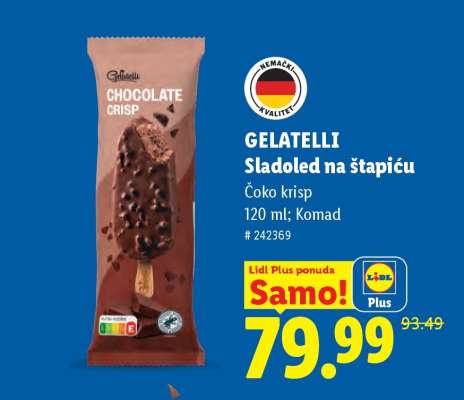 Gelatelli Sladoled na štapiću