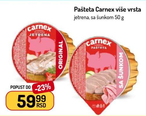 Pašteta Carnex više vrsta