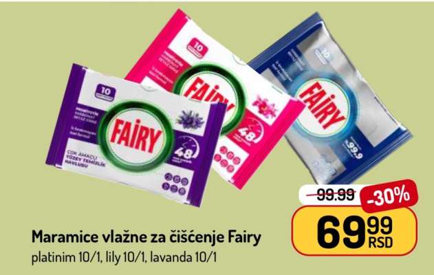 Maramice vlažne za čišćenje Fairy