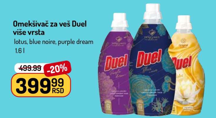 Omekšivač za veš Duel više vrsta