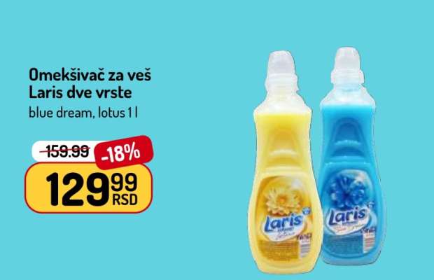 Omekšivač za veš Laris dve vrste
