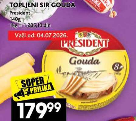 TOPLJENI SIR GOUDA