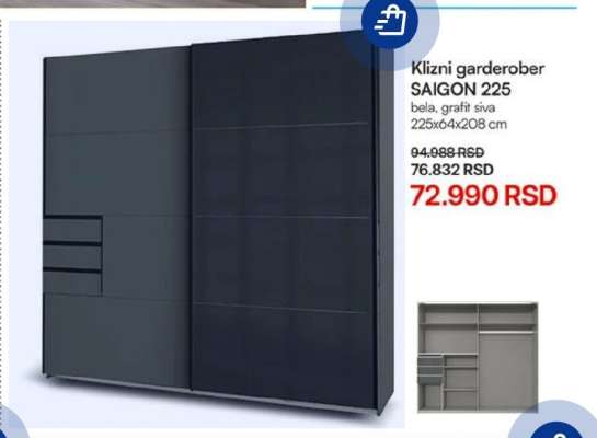 Klizni garderober SAIGON 225
