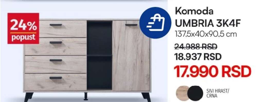 Komoda UMBRIA 3K4F