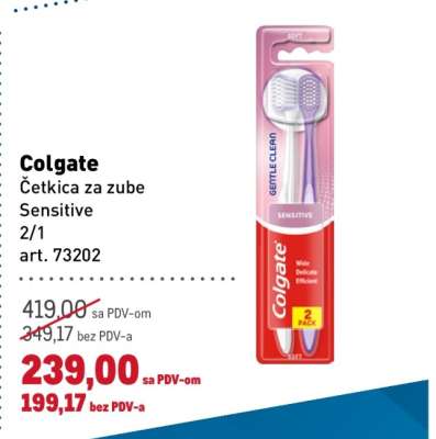 Colgate Četkica za zube Sensitive 2/1