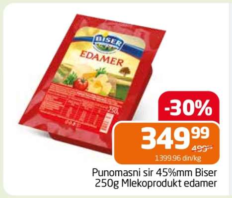 Punomasni sir 45%mm Biser