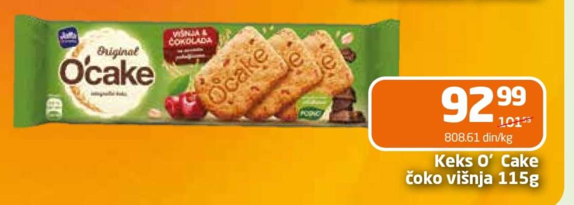 Keks O’ Cake čoko višnja 115g