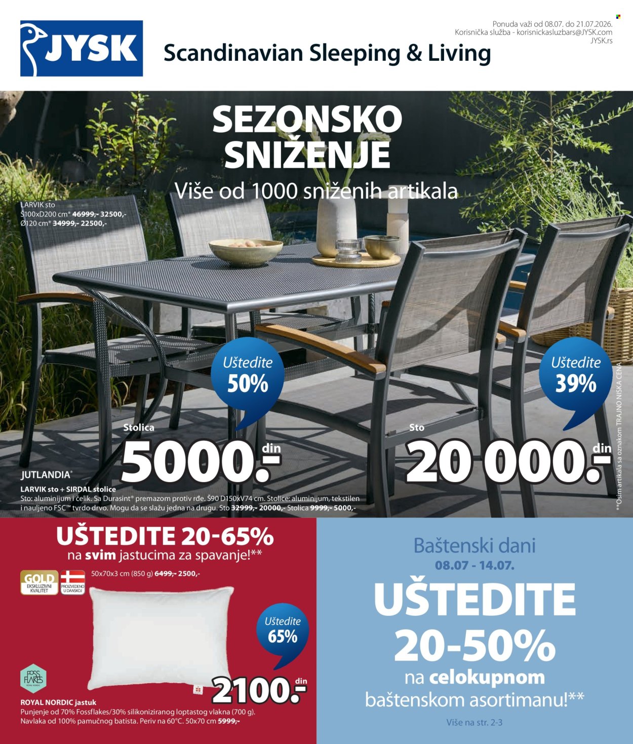 JYSK katalog  - 08.07.2026 - 21.07.2026. Stranica 1