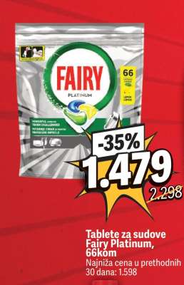Tablete za sudove Fairy platinum 66kom.