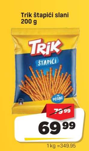 Trik štapići slani 200 g