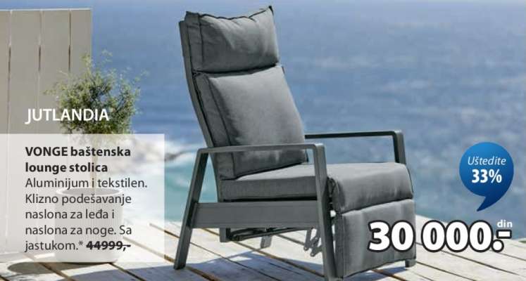 VONGE baštenska lounge stolica