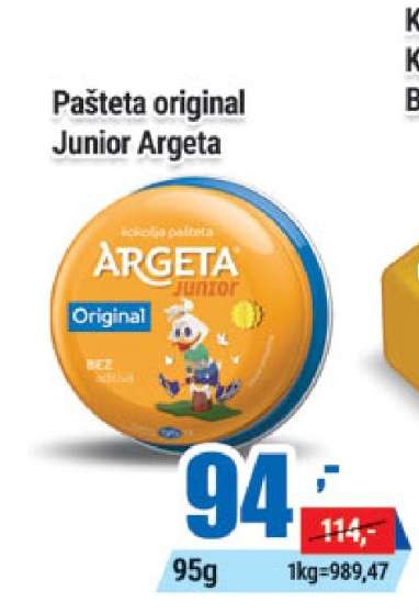 Pašteta Original Junior Argeta