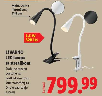 LIVARNO LED lampa sa stezaljkom