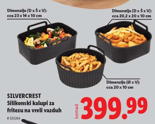 SILVERCREST Silikonski kalupi za fritezu na vreli vazduh