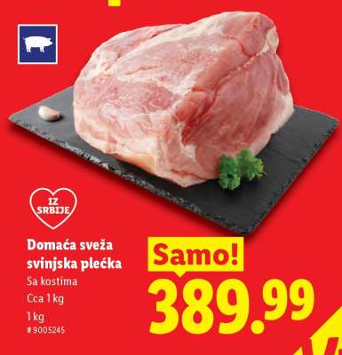 Domaća sveža svinjska plećka