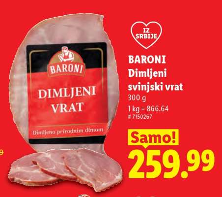 Baroni Dimljeni svinjski vrat