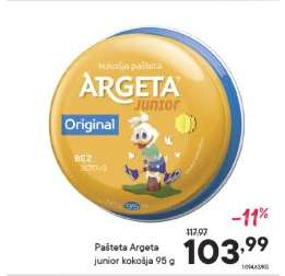 Pašteta Argeta junior kokošja 95 g