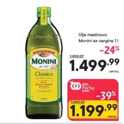 Ulje maslinovo Monini ex vergine 1l
