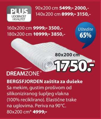 DREAMZONE BERGSFJORDEN zaštita za dušeke