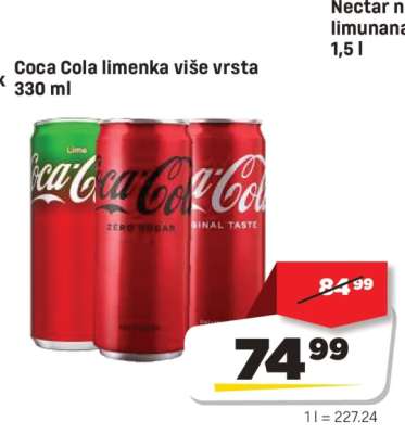 Coca Cola limenka više vrsta 330 ml