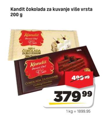 Kandit čokolada za kuvanje više vrsta 200 g