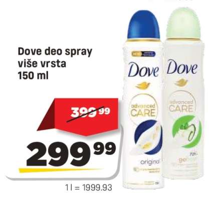 Dove deo spray