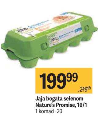 Jaja bogata selenom Nature s Promise , 10/1